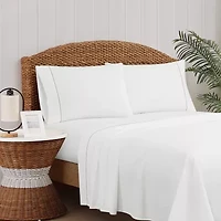 Oceanfront Resort Wavy Hem Solid Percale Sheet Set