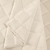 Brooklyn Loom Matte Cotton Velvetbox Stitch Easy Care Quilt Set