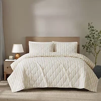 Brooklyn Loom Levi Stripe Easy Care Quilt Set
