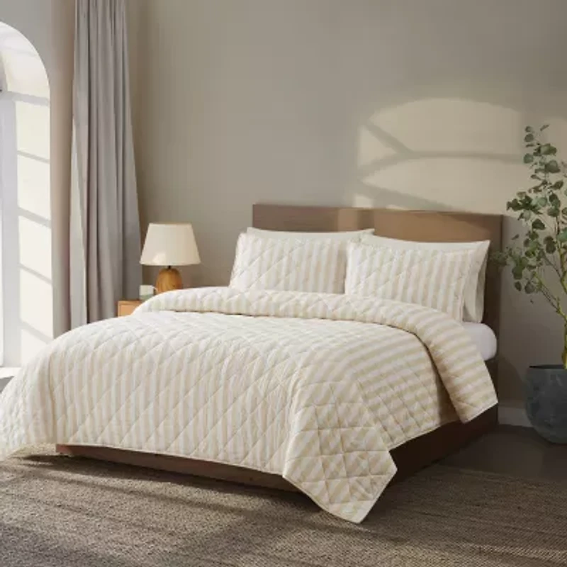Brooklyn Loom Levi Stripe Easy Care Quilt Set