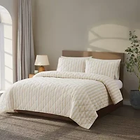 Brooklyn Loom Levi Stripe Easy Care Quilt Set