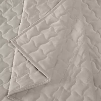 Brooklyn Loom Matte Cotton Velvet Wavy Stitch Easy Care Quilt Set