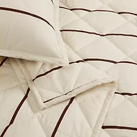 Brooklyn Loom Hayward Stripe Easy Care Quilt Set