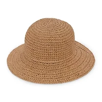 SOL and MER Split Back Bow Crochet Womens Bucket Hat
