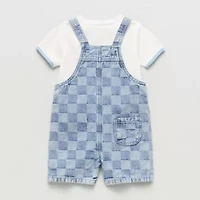 Little Lad Baby Boys 3-pc. Shortall Set