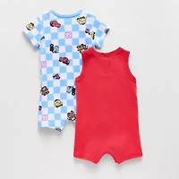 Disney Baby Boys Cars Short Sleeve 2-pc. Romper