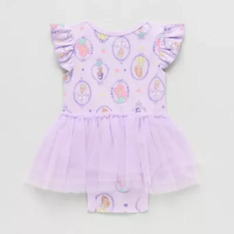 Disney Baby Girls Princess Round Neck Short Sleeve Bodysuit