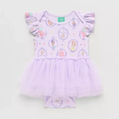 Disney Baby Girls Princess Round Neck Short Sleeve Bodysuit
