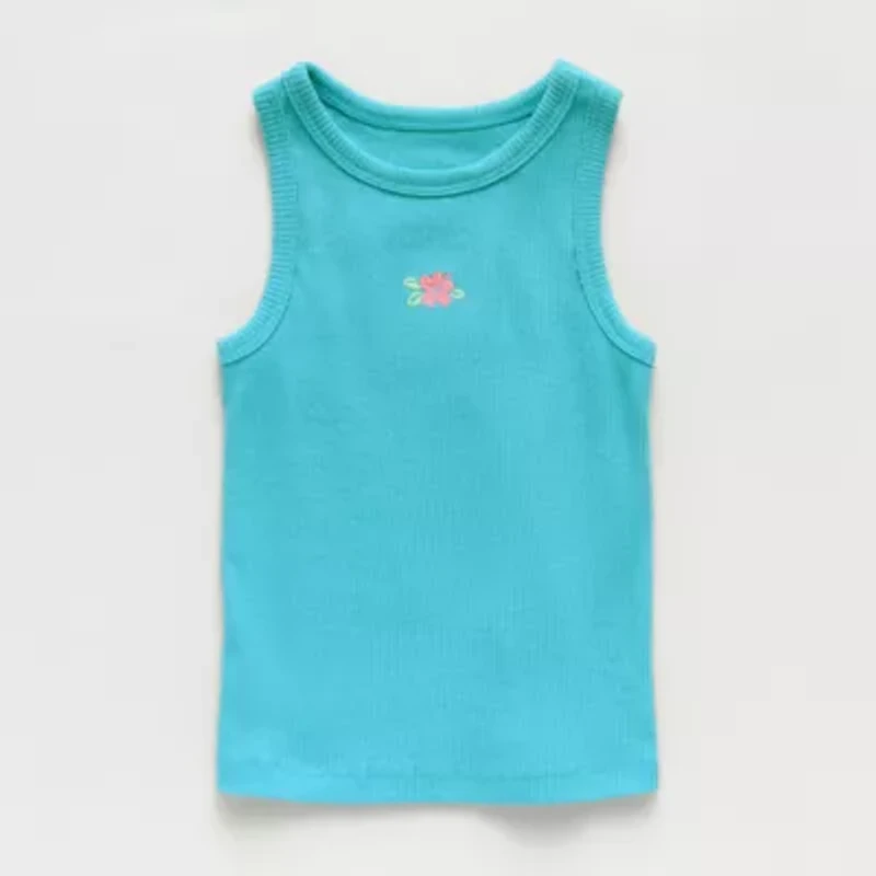 Okie Dokie Toddler & Little Girls Round Neck Sleeveless Tank Top