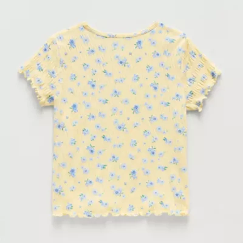 Thereabouts Little & Big Kid Girls Round Neck Short Sleeve T-Shirt