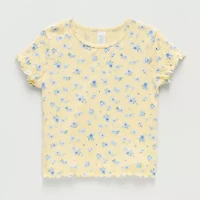 Thereabouts Little & Big Kid Girls Round Neck Short Sleeve T-Shirt