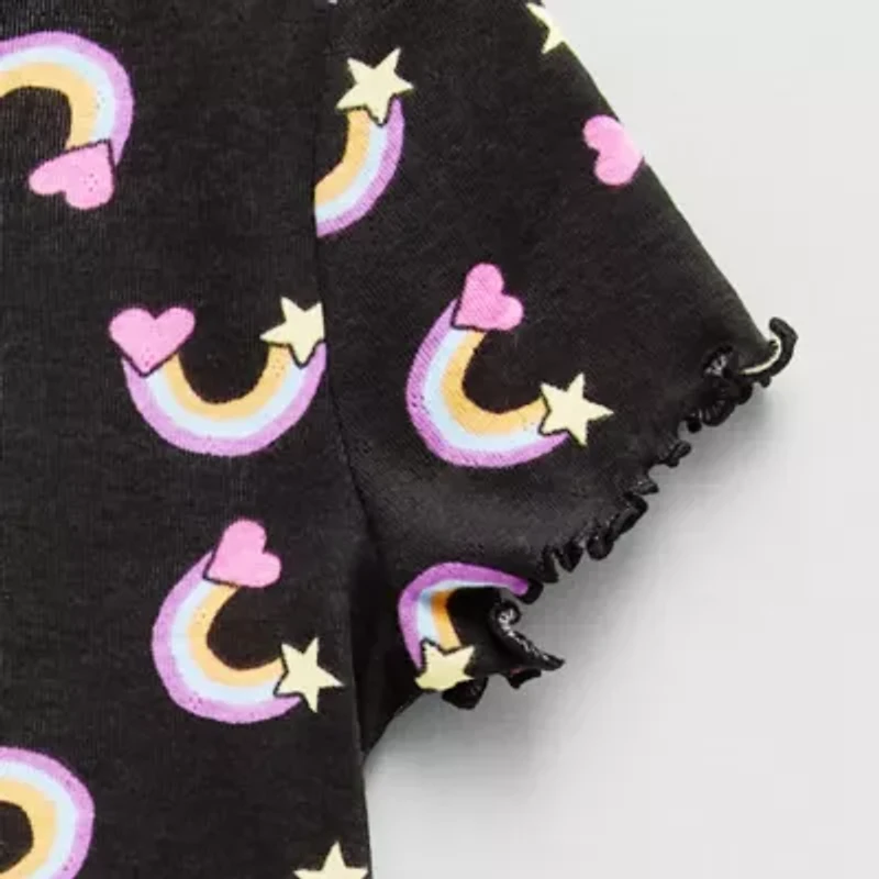 Thereabouts Little & Big Kid Girls Crew Neck Short Sleeve T-Shirt