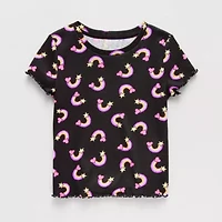 Thereabouts Little & Big Kid Girls Crew Neck Short Sleeve T-Shirt