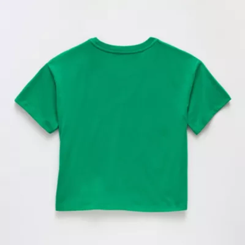 Thereabouts Little & Big Kid Girls Crew Neck Short Sleeve Boxy Fit Graphic T-Shirt
