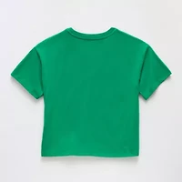 Thereabouts Little & Big Kid Girls Crew Neck Short Sleeve Boxy Fit Graphic T-Shirt