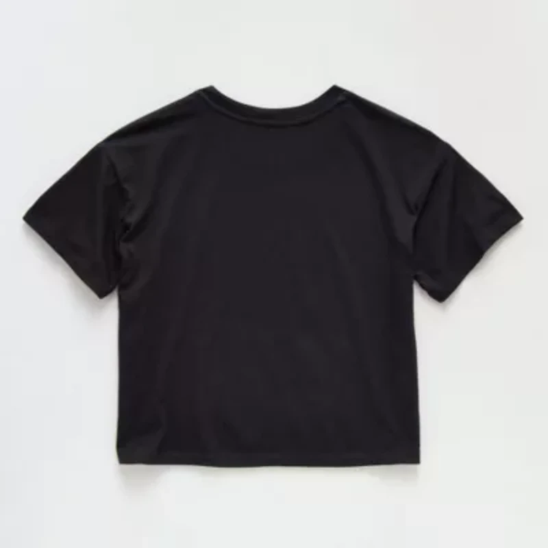 Thereabouts Little & Big Kid Girls Crew Neck Short Sleeve Boxy Fit Graphic T-Shirt