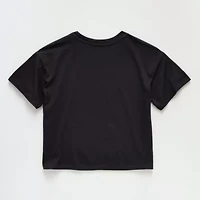 Thereabouts Little & Big Kid Girls Crew Neck Short Sleeve Boxy Fit Graphic T-Shirt