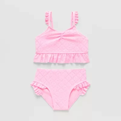 Okie Dokie Toddler & Little Girls 2-pc. Tankini Set