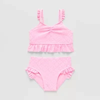 Okie Dokie Toddler & Little Girls 2-pc. Tankini Set