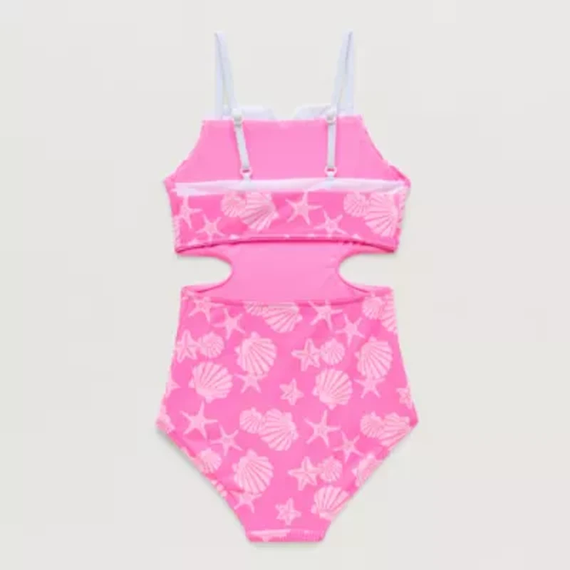 Thereabouts Little & Big Kid Girls Sleeveless One Piece Swimsuit
