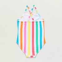 Okie Dokie Toddler & Little Girls Striped One Piece Swimsuit