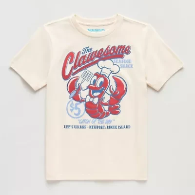 Thereabouts Little & Big Kid Boys Crew Neck Short Sleeve Regular Fit Graphic T-Shirt