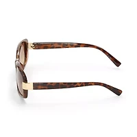 Liz Claiborne Evie An Tortoise Womens Rectangular Sunglasses