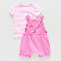 Disney Baby Girls 2-pc. Minnie Mouse Shortall Set