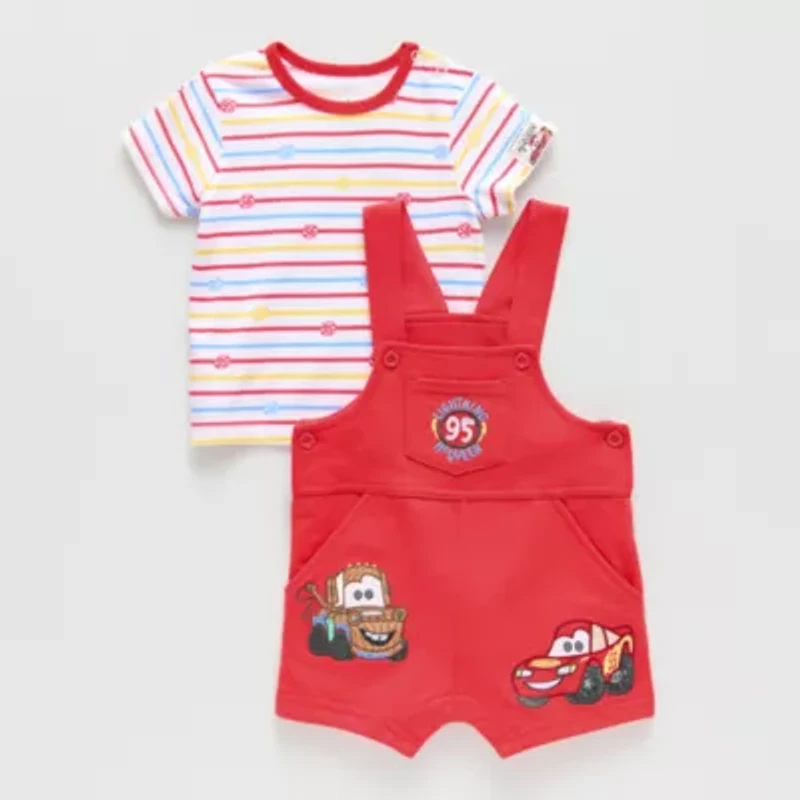Disney Baby Boys 2-pc. Cars Shortall Set