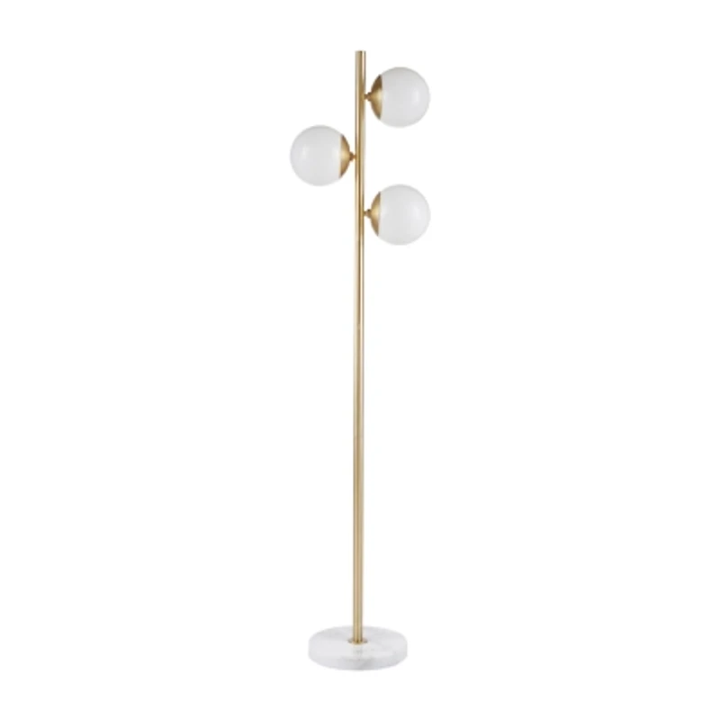 INK+IVY Holloway 3-Globe Light Floor Lamp with Marble Base