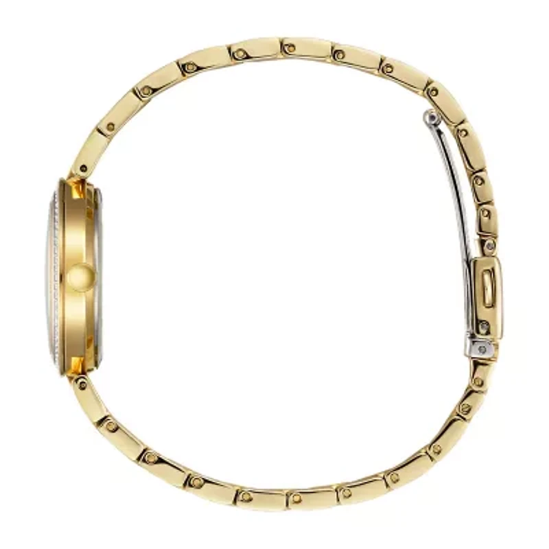 Citizen Silhouette Crystal Womens Crystal Accent Two Tone Stainless Steel Bracelet Watch Em0844-58d