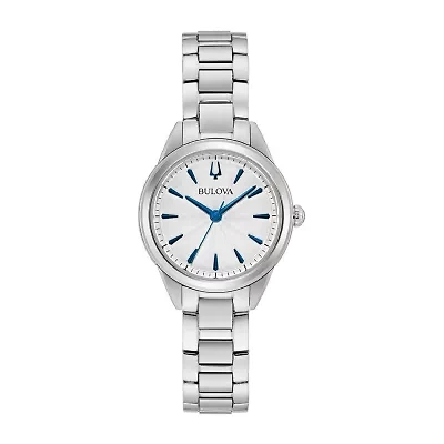 Bulova Sutton Womens Silver Tone Stainless Steel Bracelet Watch 96l285