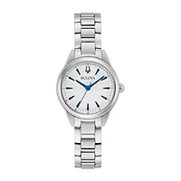 Bulova Sutton Womens Silver Tone Stainless Steel Bracelet Watch 96l285