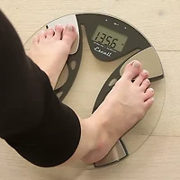 Escali Round Body Fat And Body Water Digital Display Bathroom Scale