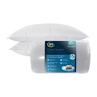 Serta® Down Illusion Medium Density 2-Pack Allergen Barrier Bed Pillow