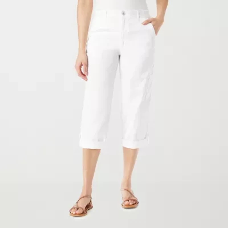 Gloria Vanderbilt® Womens Mid Rise Utility Cargo Capris