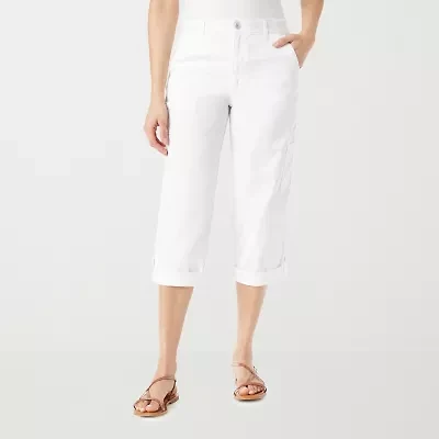 Gloria Vanderbilt® Womens Mid Rise Utility Cargo Capris