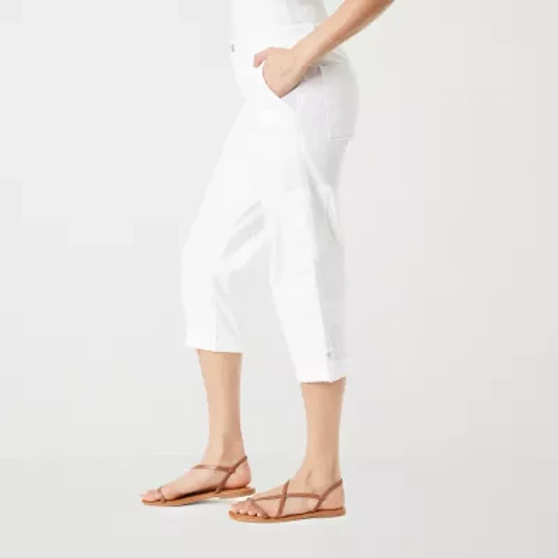 Gloria Vanderbilt® Womens Mid Rise Utility Cargo Capris