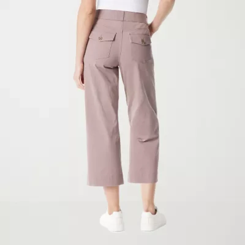 Gloria Vanderbilt® Amanda Shape Effect Womens High Rise Wide Leg Cropped Pants