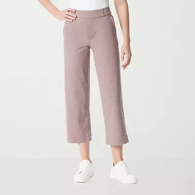Gloria Vanderbilt® Amanda Shape Effect Womens High Rise Wide Leg Cropped Pants
