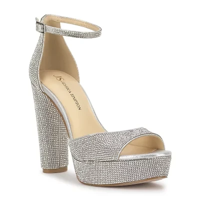 JS Jessica Simpson Izzella Womens Round Open Toe Block Heel Pumps