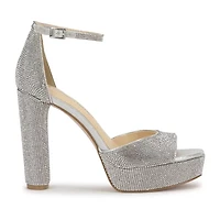 JS Jessica Simpson Izzella Womens Round Open Toe Block Heel Pumps