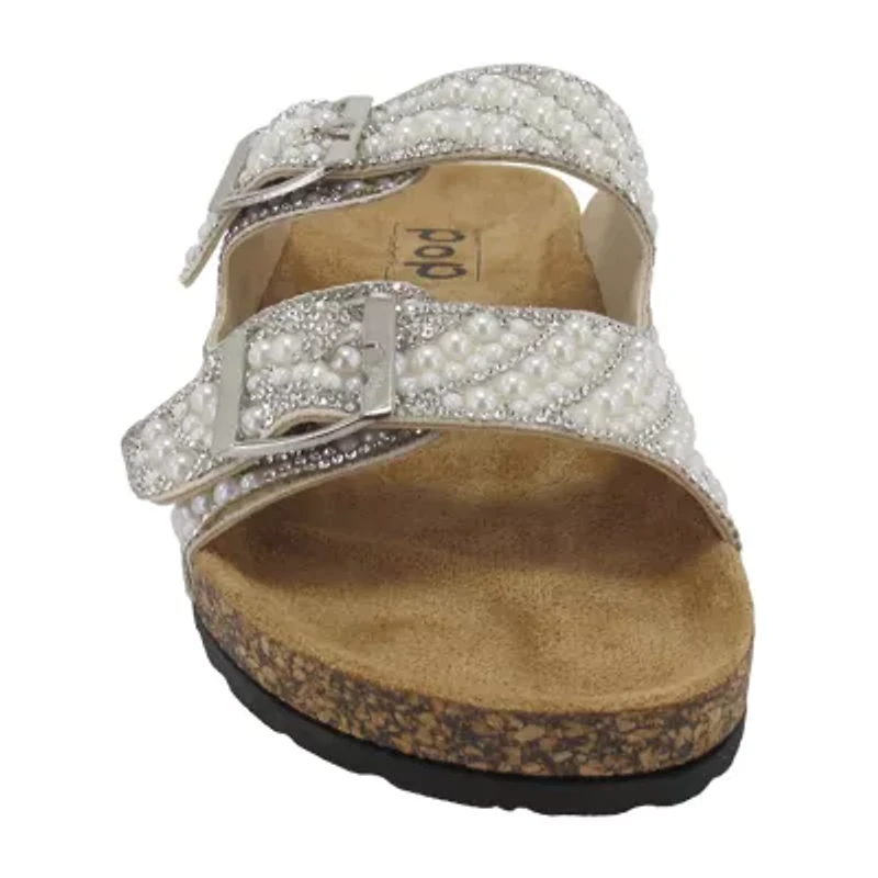 Pop Dhyana Womens Adjustable Strap Footbed Sandals