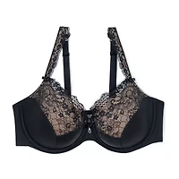 Curvy Couture Tulip Lace Push Up Bra-1017