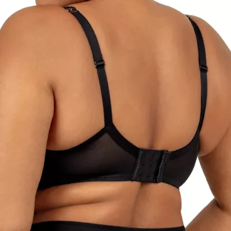 Curvy Couture Tulip Lace Push Up Bra-1017