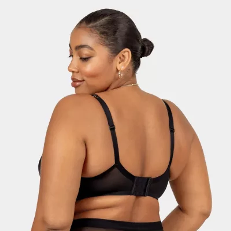 Curvy Couture Tulip Lace Push Up Bra-1017