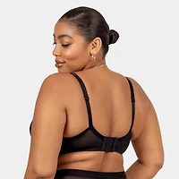 Curvy Couture Tulip Lace Push Up Bra-1017