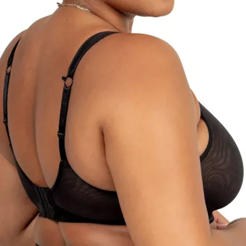 Curvy Couture Sheer Mesh Bralette - 1355