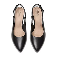 Clarks Kepley Lane Womens Pointed Closed Toe Kitten Heel Pumps Wide Width
