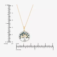 Limited Quantities! Womens 1/5 CT. Natural Green Diamond 10K Gold 18 Inch Pendant Necklace